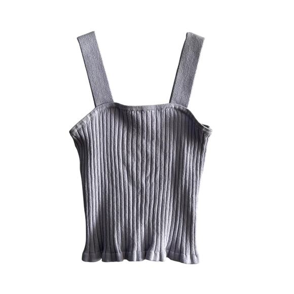 Madewell purple ribbed knitted tank top womens large coquette ethereal y2k - Picture 1 of 5